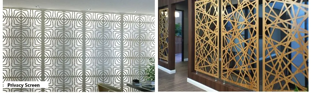 CNC Metal Sheet Laser Cut Metal Screen for Wall Decorative Screen