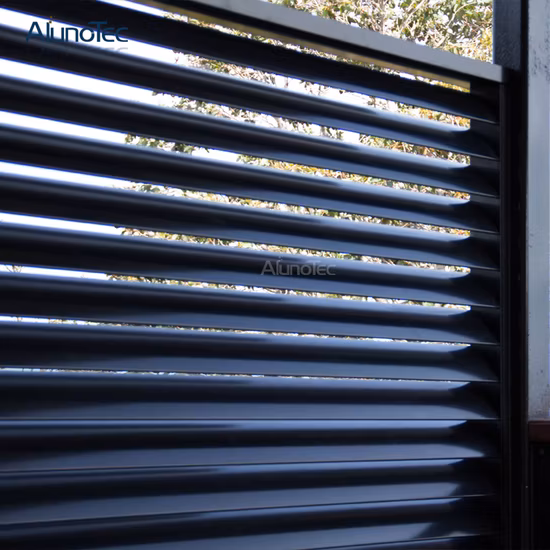 Hochwertige Aluminium-Architektur-Sonnenschutzwand- und Türlamellen, Vorhangfassade, dekorative horizontale, vertikale Aluminium-Tragflächenlamelle für Gebäudefassaden