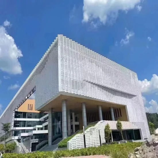 Einkaufszentrum-Gebäude-Vorhangfassade, lasergeschnittene Aluminiumplattensysteme, Außenverkleidung aus Aluminiumplatten